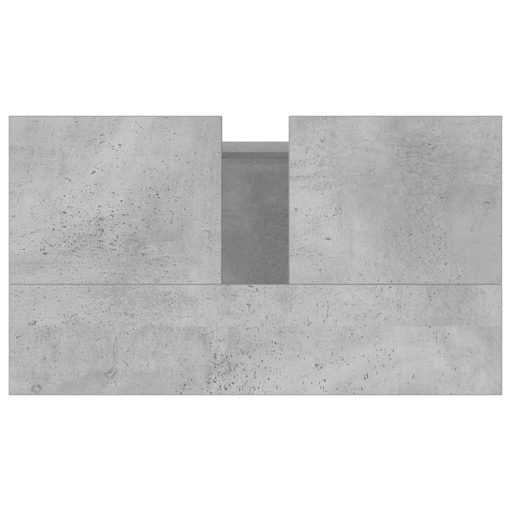 Armadietto da Bagno Grigio Cemento 58x33x60cm Legno Multistrato | homemem39