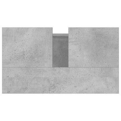 Armadietto da Bagno Grigio Cemento 58x33x60cm Legno Multistrato