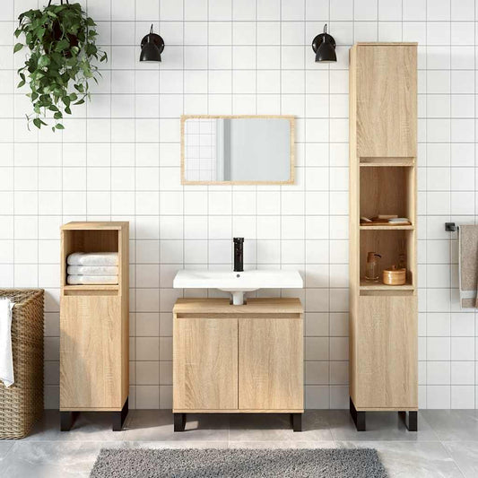 Mobile da Bagno Rovere Sonoma 58x33x60 cm in Legno Multistrato | homemem39