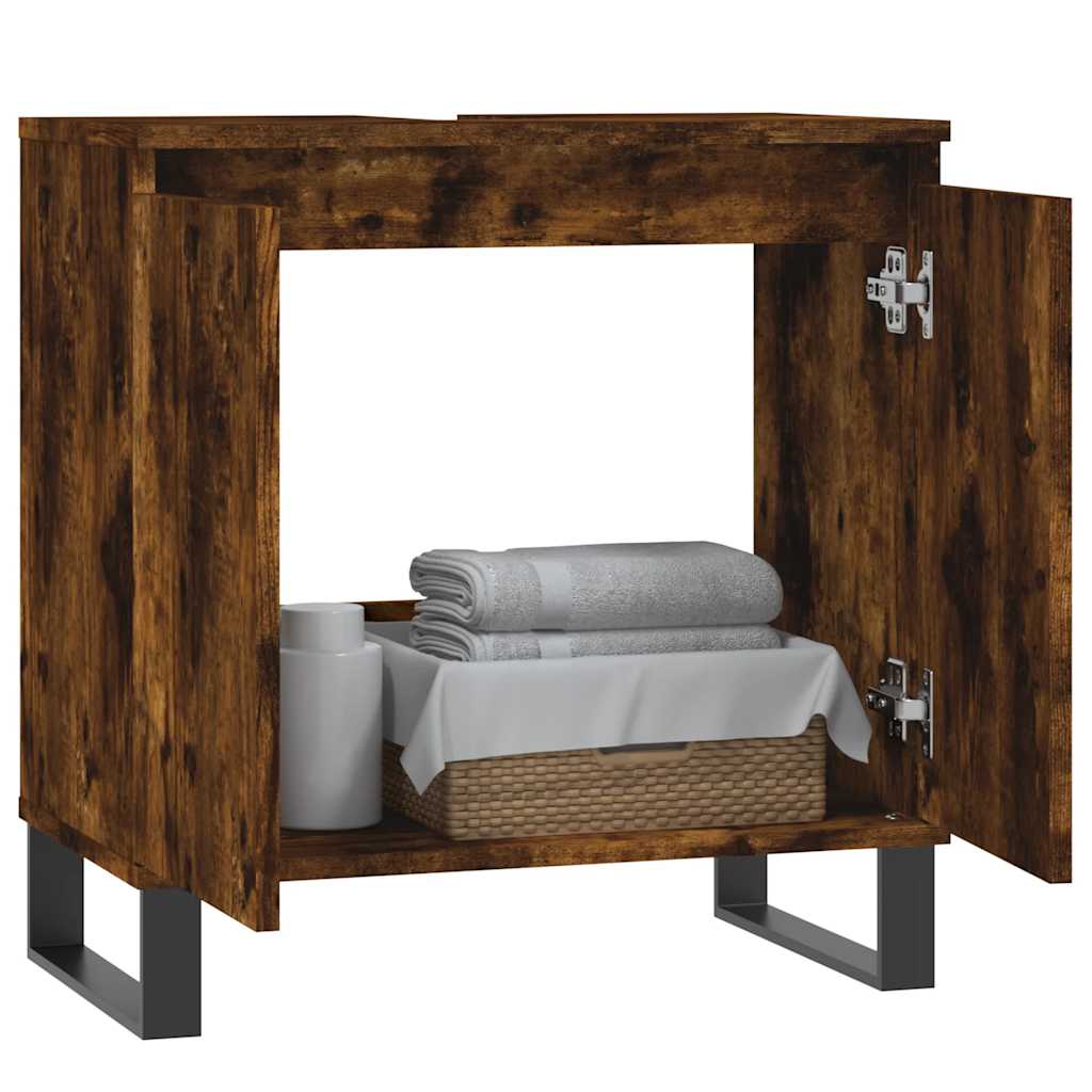 Armadietto Bagno Rovere Fumo 58x33x60 cm in Legno Multistrato | homemem39