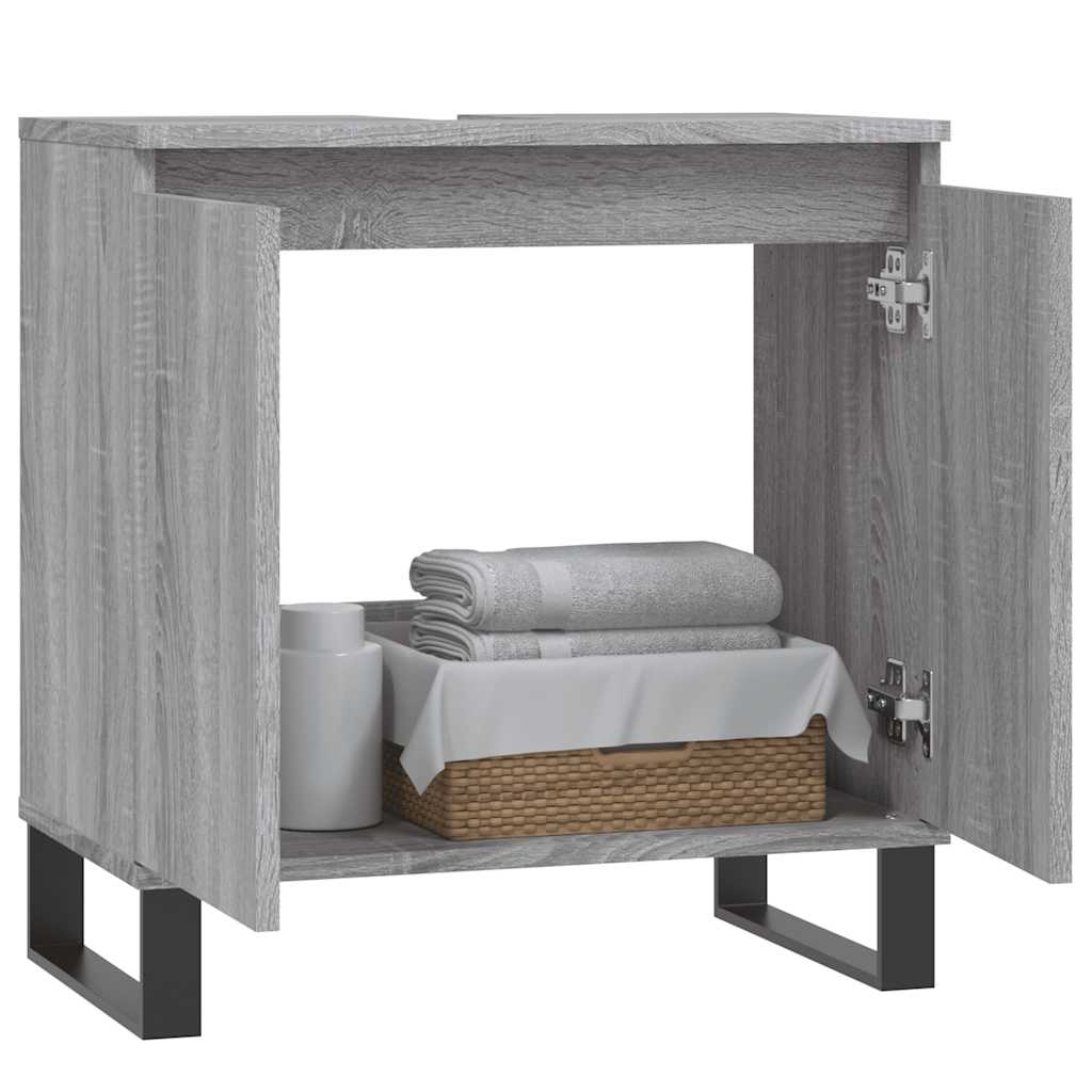 Mobile da Bagno Grigio Sonoma 58x33x60 cm in Legno Multistrato | homemem39