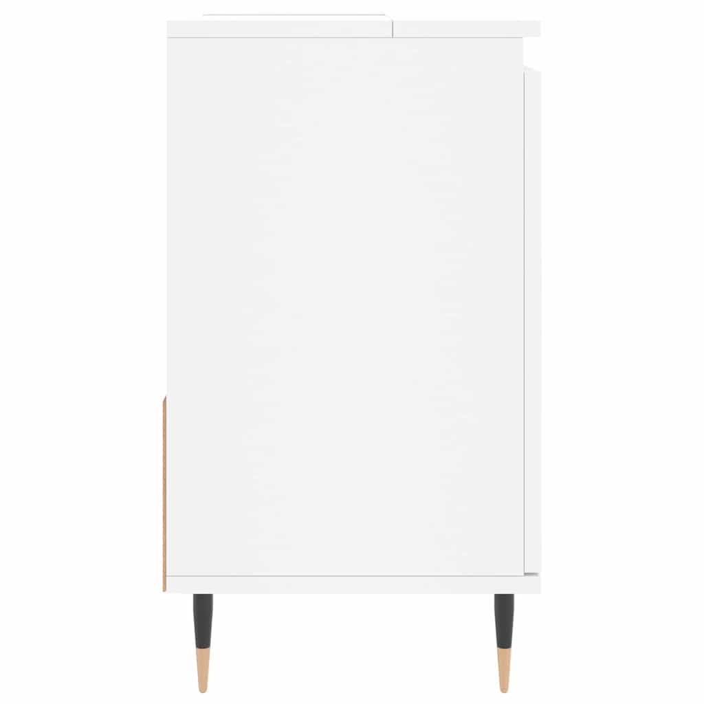 Armadietto da Bagno Bianco 65x33x60 cm in Legno Multistrato