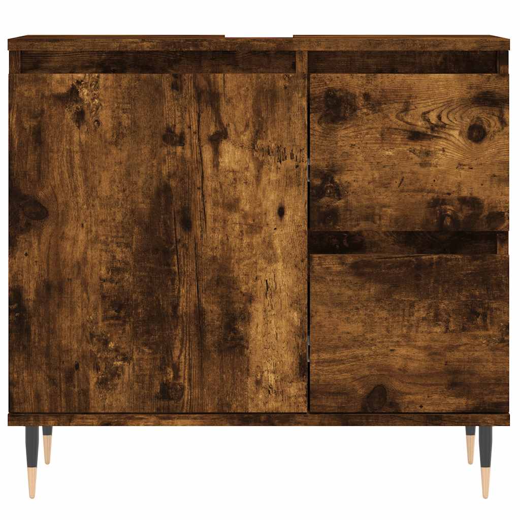 Armadietto Bagno Rovere Fumo 65x33x60 cm in Legno Multistrato | homemem39