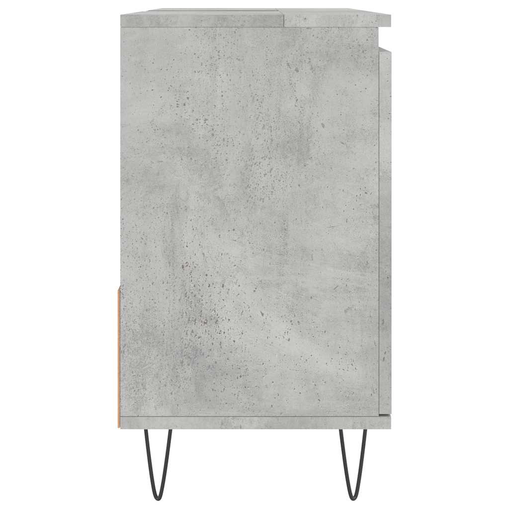 Armadietto da Bagno Grigio Cemento 65x33x60cm Legno Multistrato | homemem39