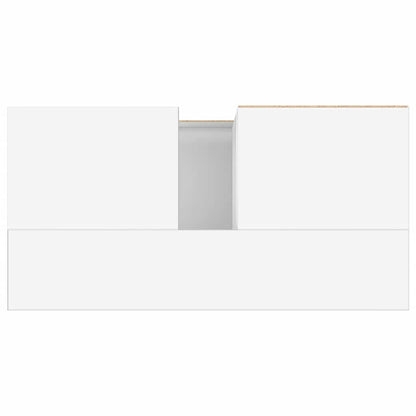 Armadietto da Bagno Bianco 65x33x60 cm in Legno Multistrato