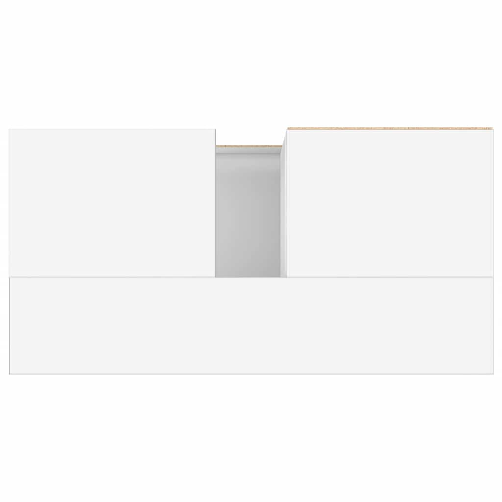 Armadietto da Bagno Bianco 65x33x60 cm in Legno Multistrato