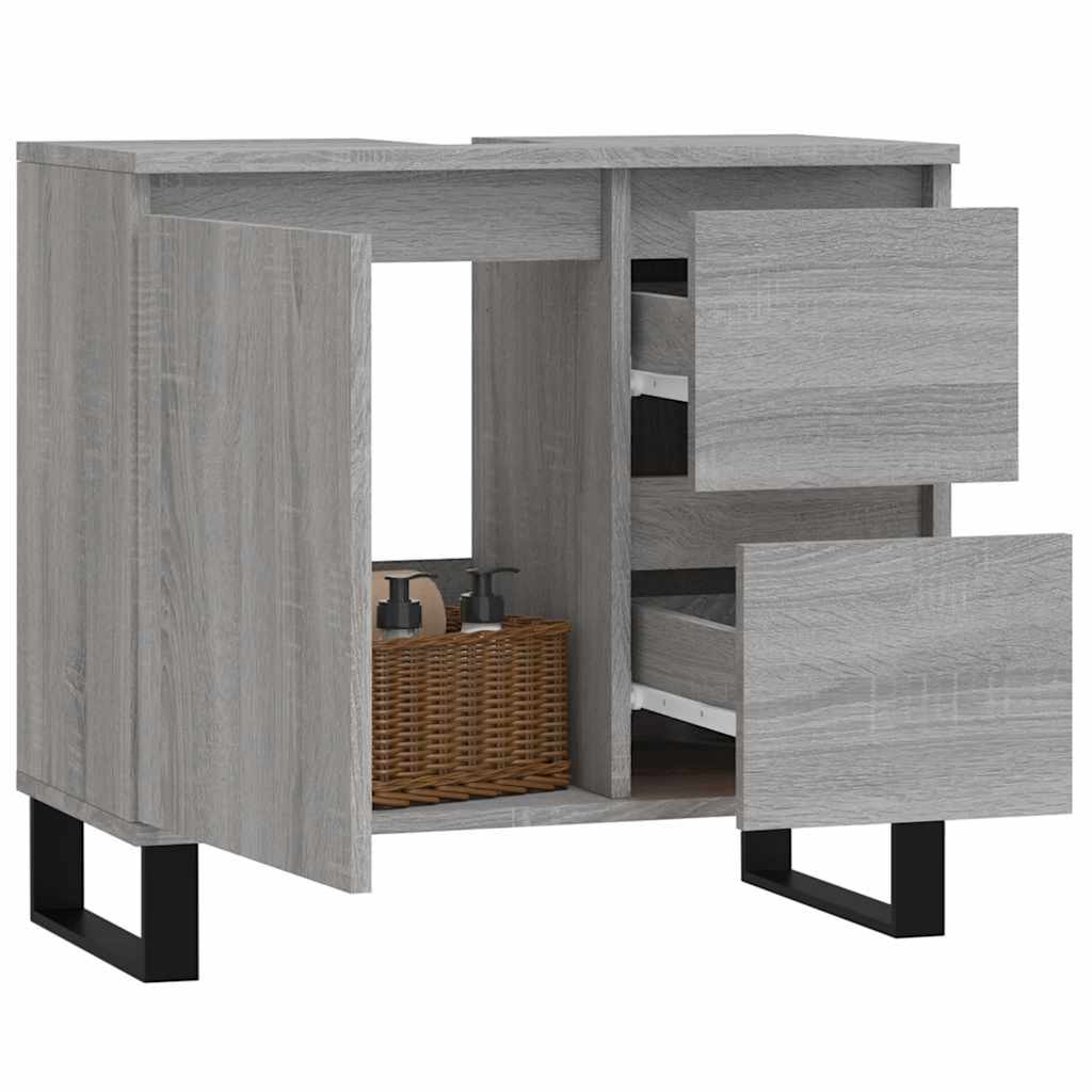 Armadietto Bagno Grigio Sonoma 65x33x60 cm in Legno Multistrato | homemem39