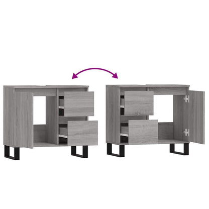 Armadietto Bagno Grigio Sonoma 65x33x60 cm in Legno Multistrato | homemem39