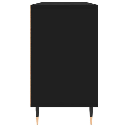 Mobile da Bagno Nero 80x33x60 cm in Legno Multistrato - homemem39