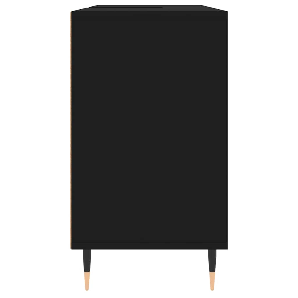 Mobile da Bagno Nero 80x33x60 cm in Legno Multistrato