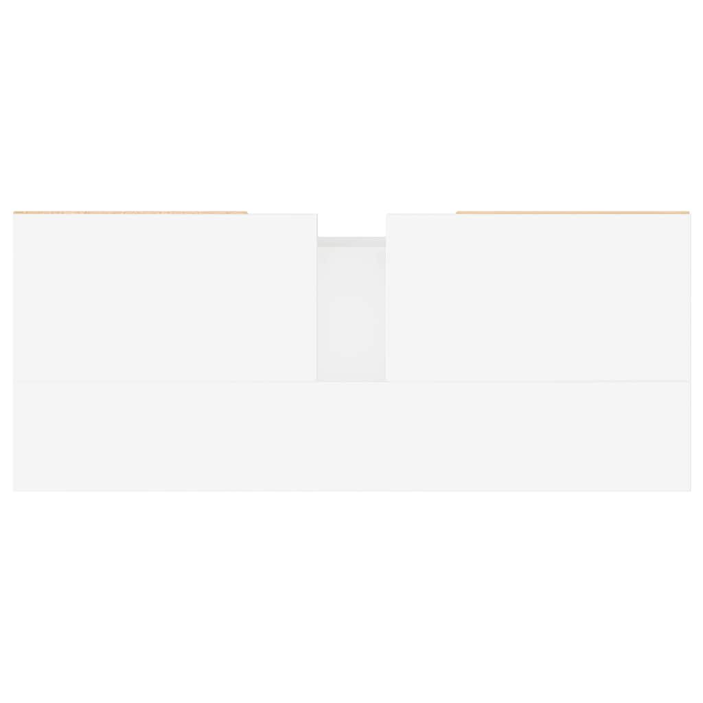 Armadietto Bagno Bianco Lucido 80x33x60cm in Legno Multistrato - homemem39