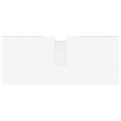 Armadietto Bagno Bianco Lucido 80x33x60cm in Legno Multistrato