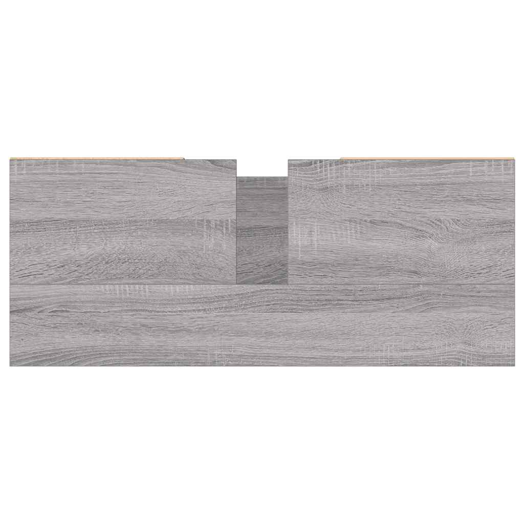 Mobile da Bagno Grigio Sonoma 80x33x60 cm in Legno Multistrato