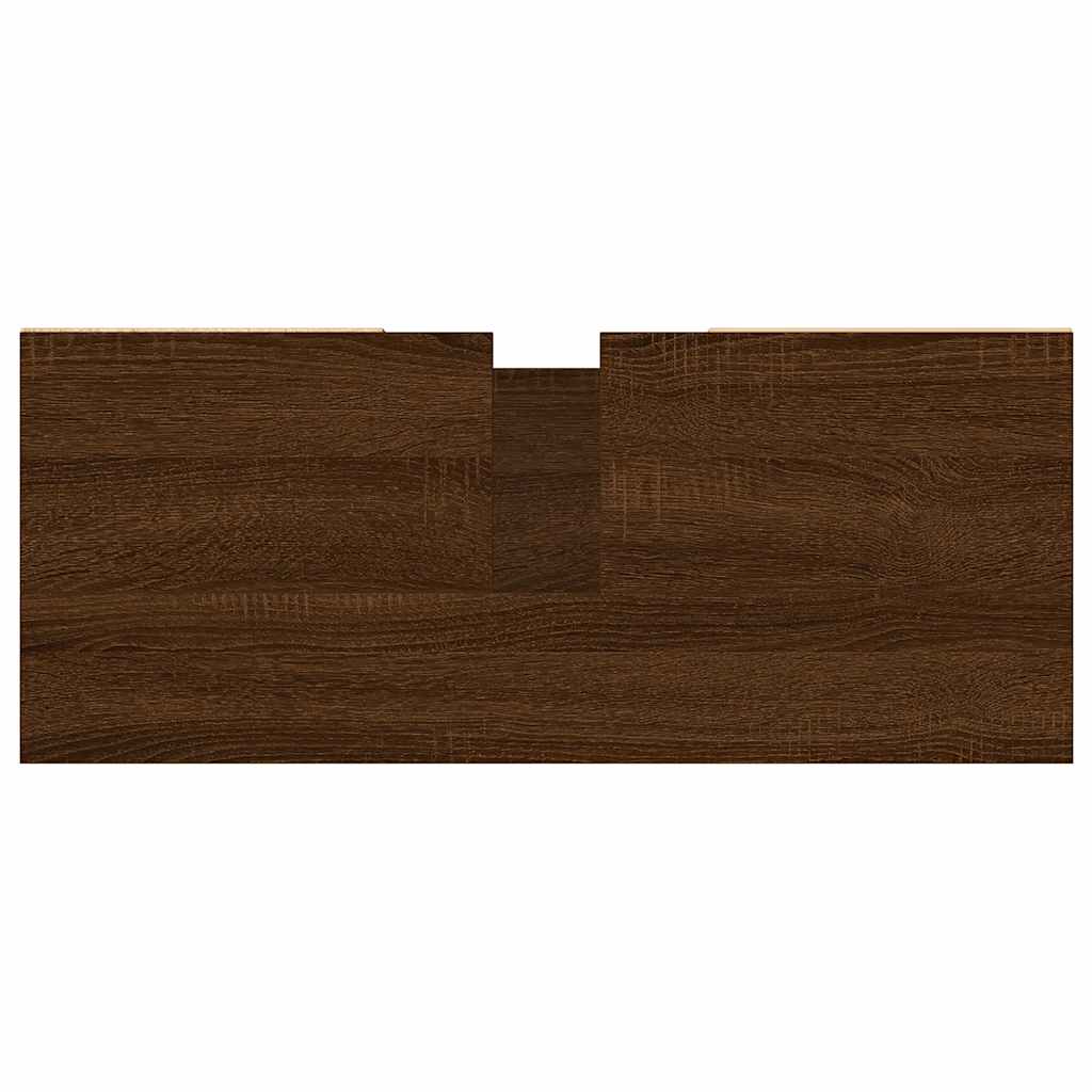 Armadietto Bagno Rovere Marrone 80x33x60cm in Legno Multistrato - homemem39