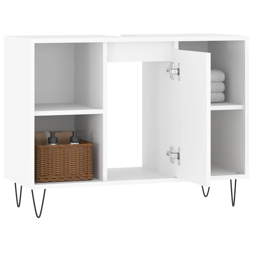 Mobile da Bagno Bianco 80x33x60 cm in Legno Multistrato