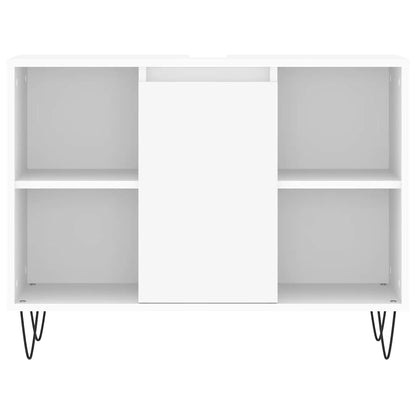 Mobile da Bagno Bianco 80x33x60 cm in Legno Multistrato