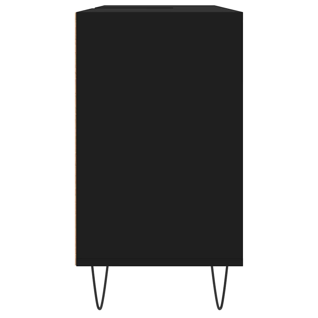 Mobile da Bagno Nero 80x33x60 cm in Legno Multistrato