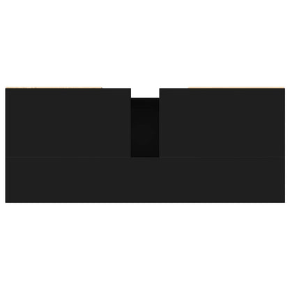 Mobile da Bagno Nero 80x33x60 cm in Legno Multistrato - homemem39