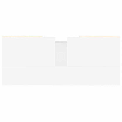 Armadietto Bagno Bianco Lucido 80x33x60cm in Legno Multistrato
