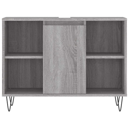 Mobile da Bagno Grigio Sonoma 80x33x60 cm in Legno Multistrato - homemem39