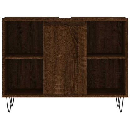 Armadietto Bagno Rovere Marrone 80x33x60cm in Legno Multistrato - homemem39