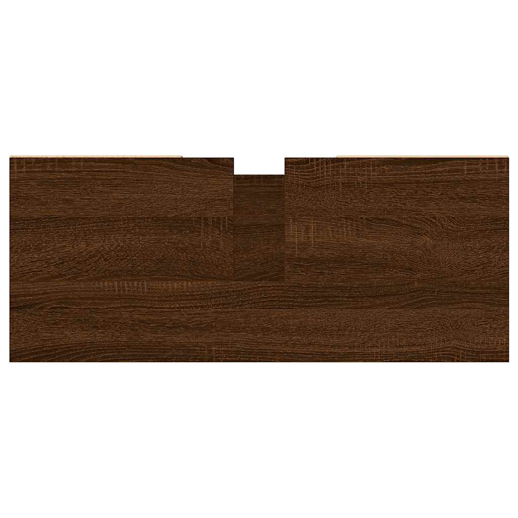 Armadietto Bagno Rovere Marrone 80x33x60cm in Legno Multistrato - homemem39