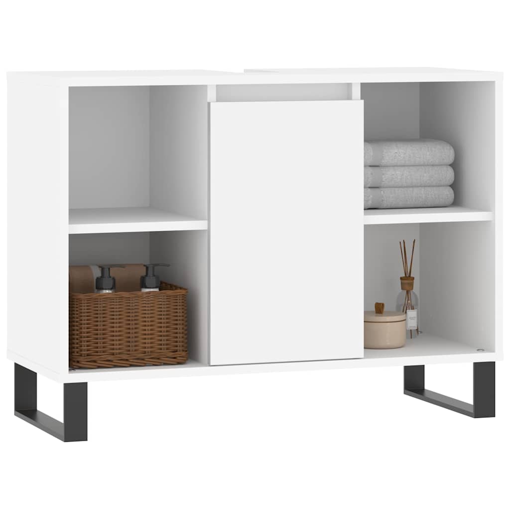 Mobile da Bagno Bianco 80x33x60 cm in Legno Multistrato - homemem39
