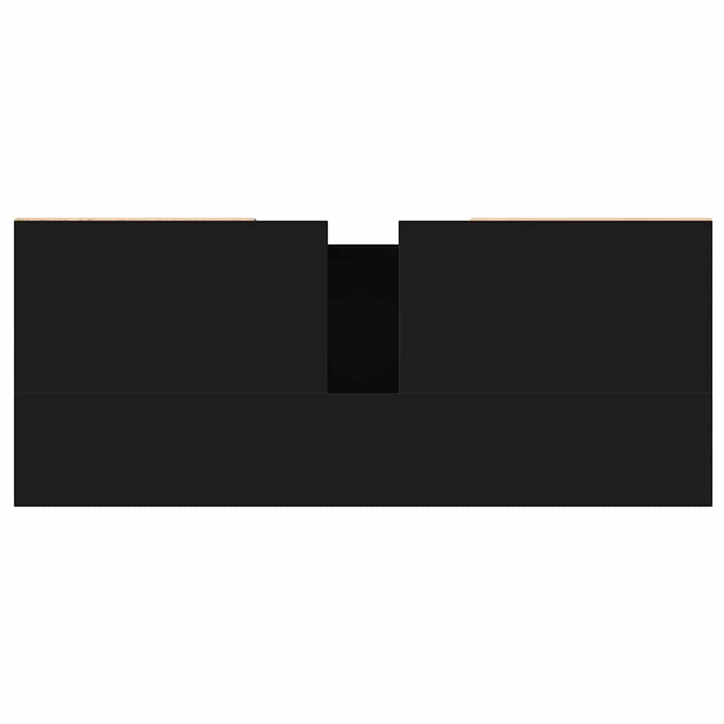 Mobile da Bagno Nero 80x33x60 cm in Legno Multistrato - homemem39