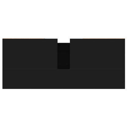 Mobile da Bagno Nero 80x33x60 cm in Legno Multistrato - homemem39