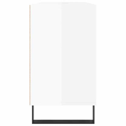 Armadietto Bagno Bianco Lucido 80x33x60cm in Legno Multistrato