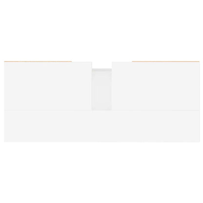 Armadietto Bagno Bianco Lucido 80x33x60cm in Legno Multistrato - homemem39