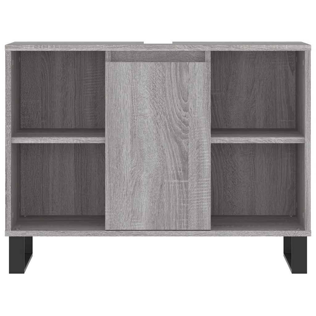 Mobile da Bagno Grigio Sonoma 80x33x60 cm in Legno Multistrato - homemem39