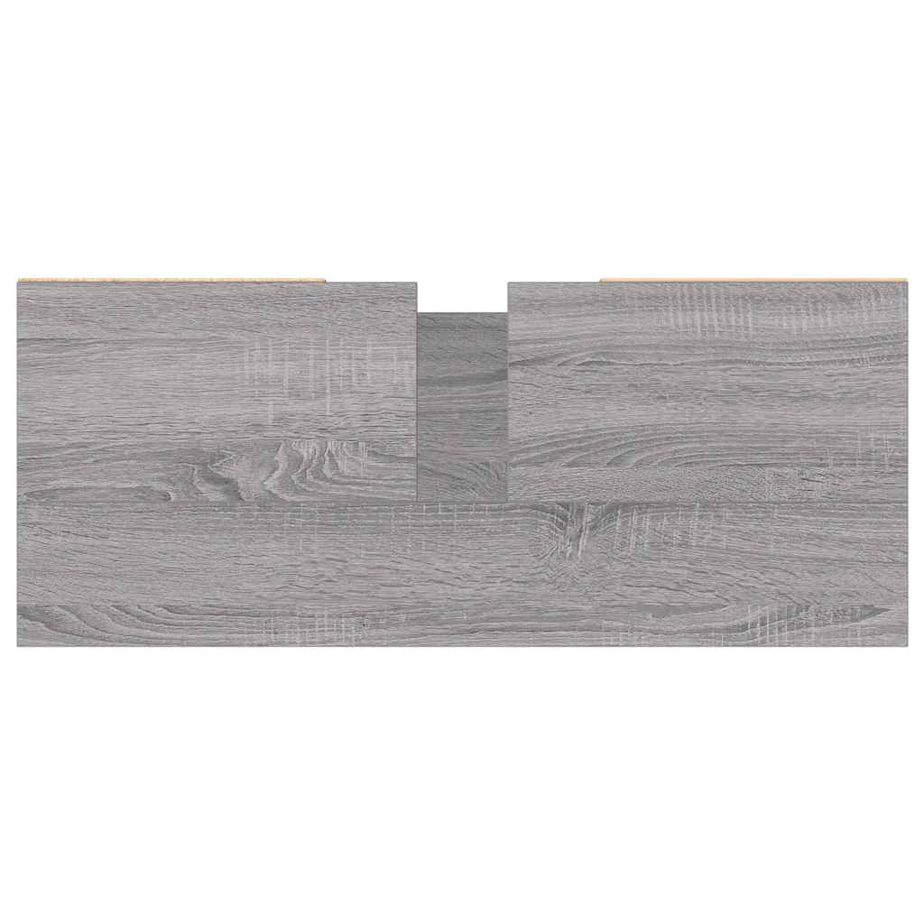 Mobile da Bagno Grigio Sonoma 80x33x60 cm in Legno Multistrato