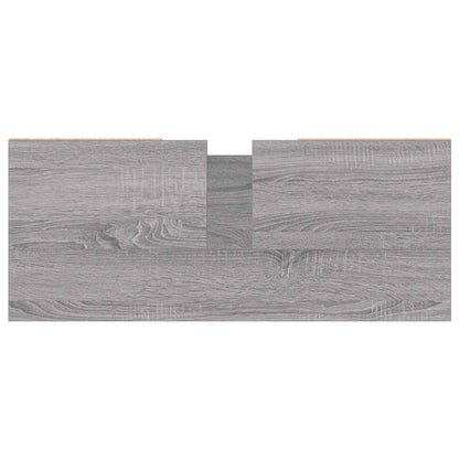 Mobile da Bagno Grigio Sonoma 80x33x60 cm in Legno Multistrato