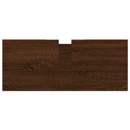 Armadietto Bagno Rovere Marrone 80x33x60cm in Legno Multistrato