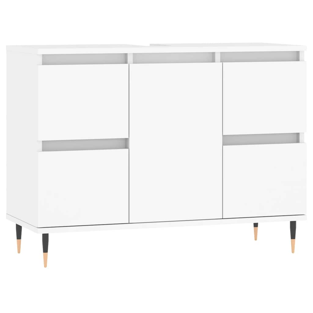 Mobile da Bagno Bianco 80x33x60 cm in Legno Multistrato | homemem39