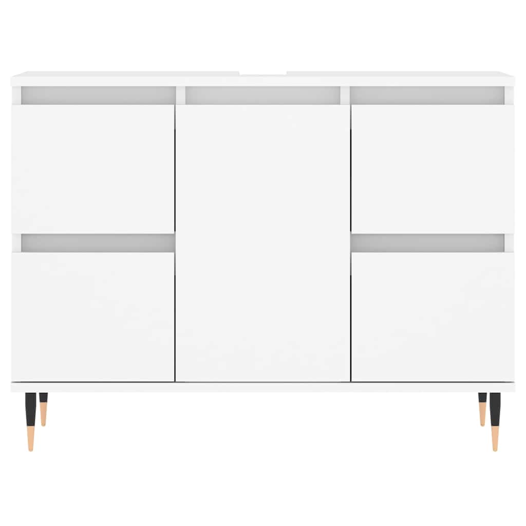 Mobile da Bagno Bianco 80x33x60 cm in Legno Multistrato | homemem39