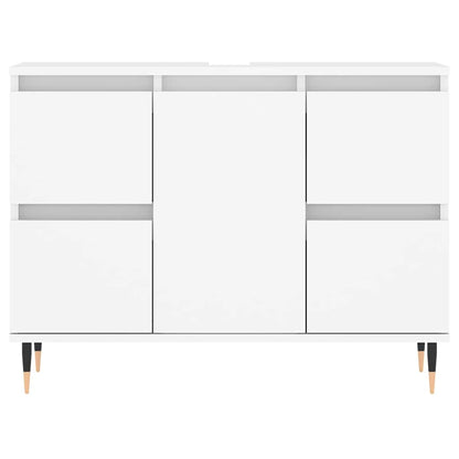 Mobile da Bagno Bianco 80x33x60 cm in Legno Multistrato | homemem39