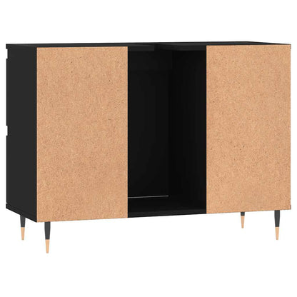 Mobile da Bagno Nero 80x33x60 cm in Legno Multistrato | homemem39