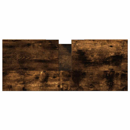 Armadietto Bagno Rovere Fumo 80x33x60 cm in Legno Multistrato