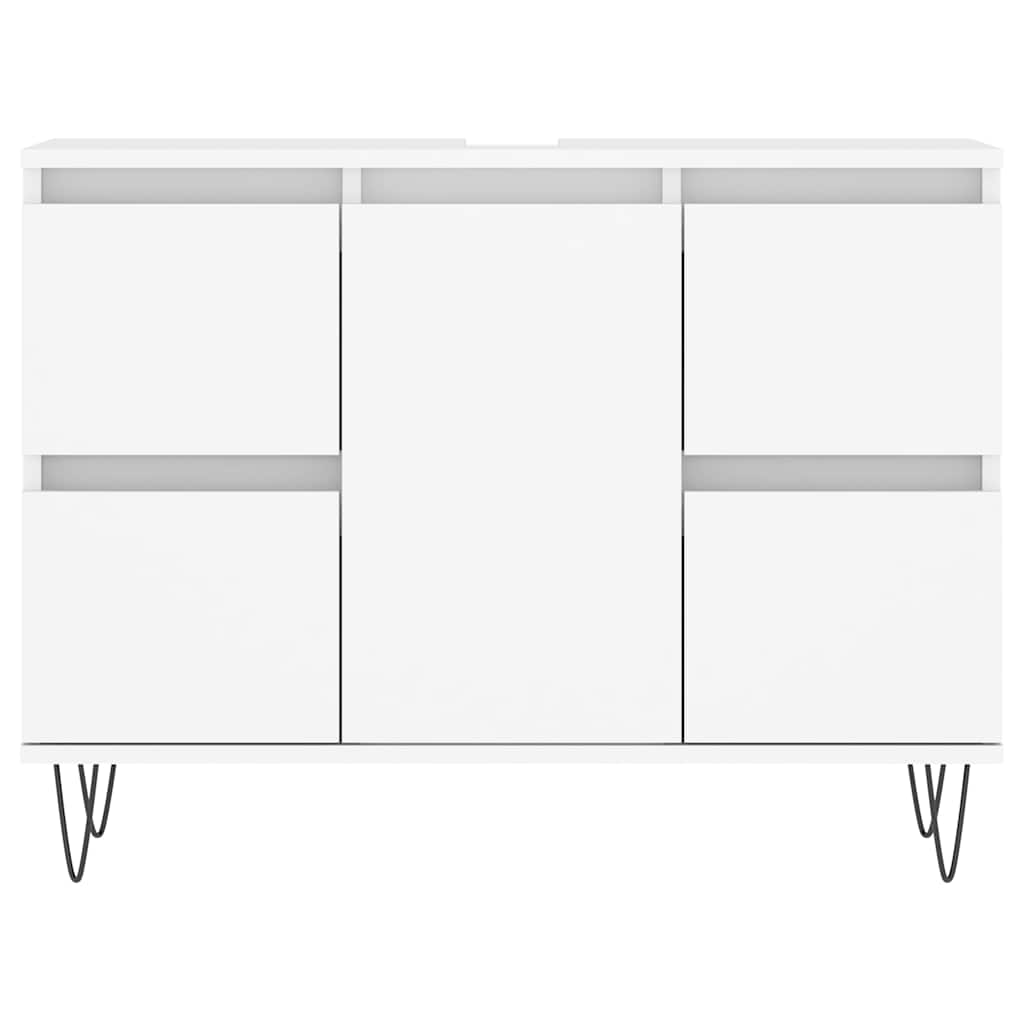 Mobile da Bagno Bianco 80x33x60 cm in Legno Multistrato