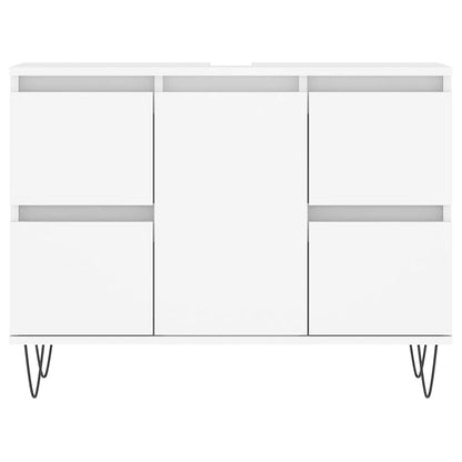 Mobile da Bagno Bianco 80x33x60 cm in Legno Multistrato