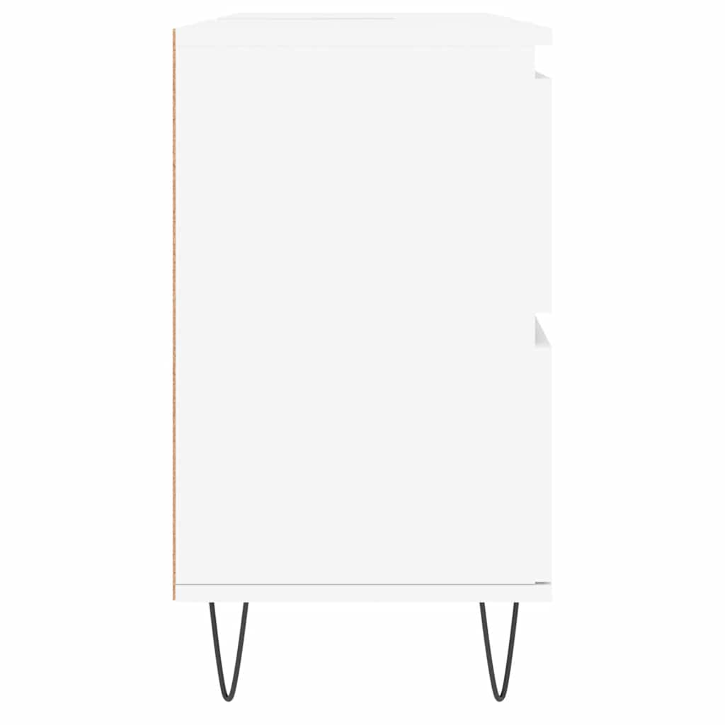 Mobile da Bagno Bianco 80x33x60 cm in Legno Multistrato