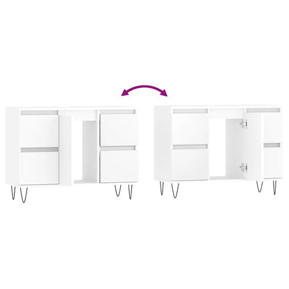 Mobile da Bagno Bianco 80x33x60 cm in Legno Multistrato