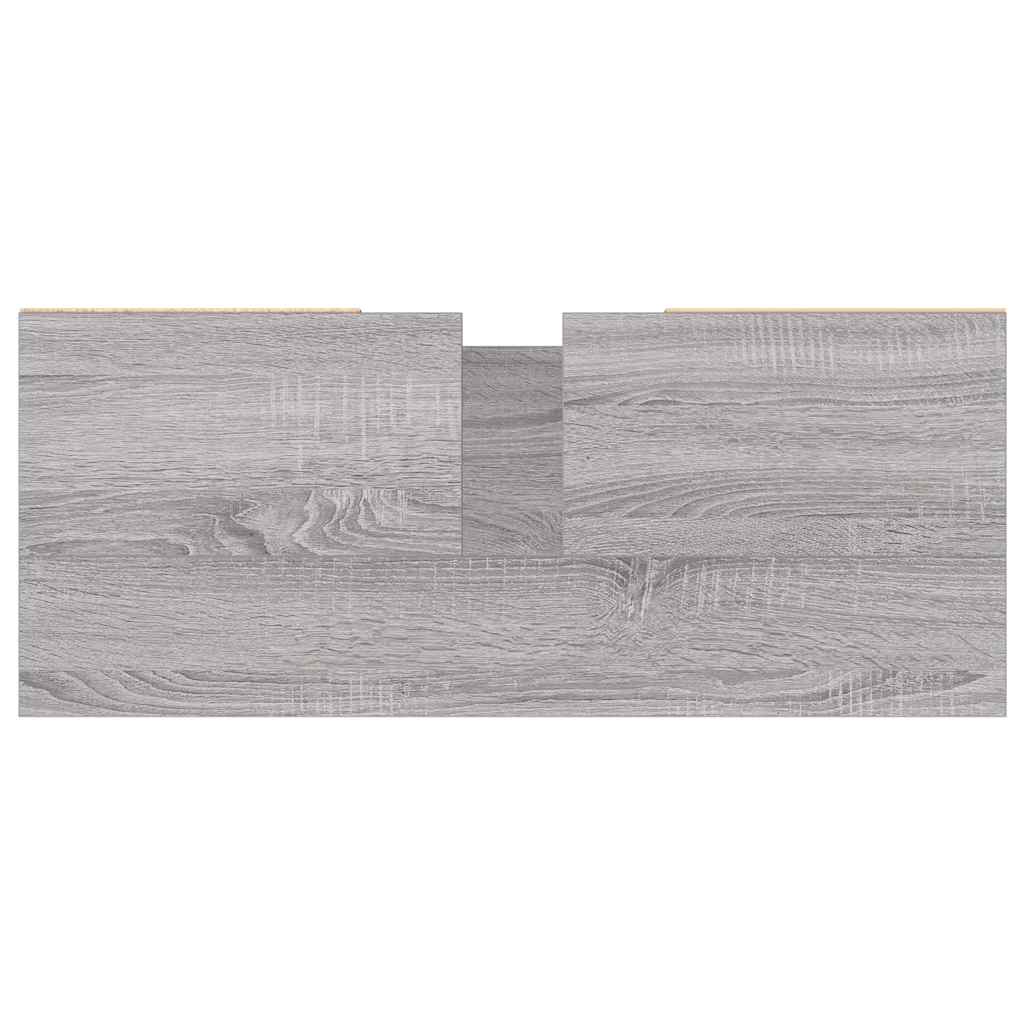 Mobile da Bagno Grigio Sonoma 80x33x60 cm in Legno Multistrato | homemem39