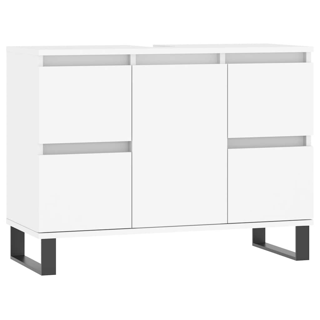 Mobile da Bagno Bianco 80x33x60 cm in Legno Multistrato | homemem39