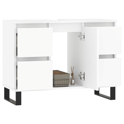 Mobile da Bagno Bianco 80x33x60 cm in Legno Multistrato | homemem39
