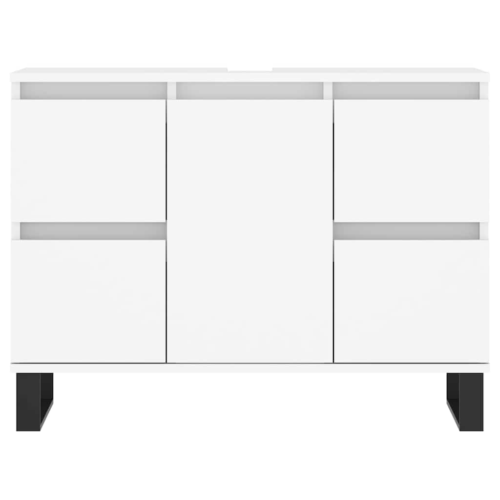 Mobile da Bagno Bianco 80x33x60 cm in Legno Multistrato | homemem39