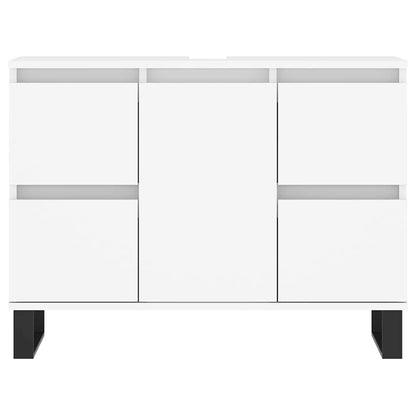 Mobile da Bagno Bianco 80x33x60 cm in Legno Multistrato | homemem39
