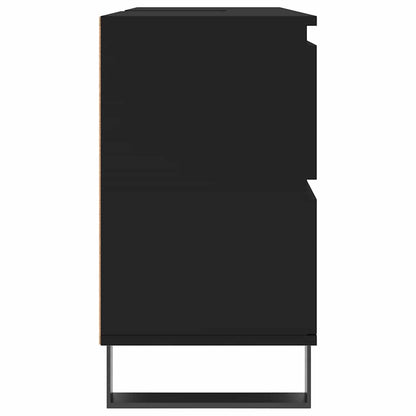 Mobile da Bagno Nero 80x33x60 cm in Legno Multistrato - homemem39